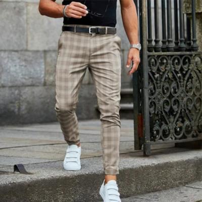 China Anti-pilling Men's Twill Pants Trousers Slim Fit Stretch Dress Pants Long Skinny Business Pencil Pants for sale