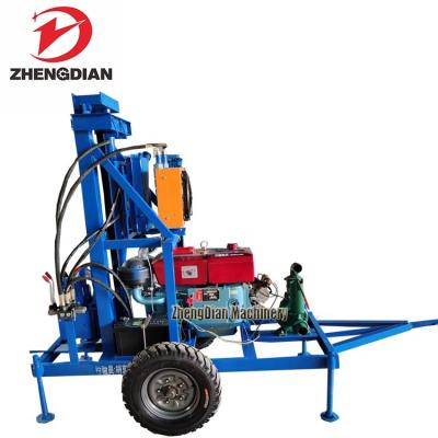 China Water Wells Ground Rock Drill Rig Hot Sale 100 Meter Water Well Rig Portable Water Well Drilling Rigs For Sale for sale