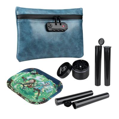 China Smell Proof Bag Kit 4 Item Moisture Proof Carbon Lined Smell Proof Pouch Smell Proof Case Container For Weed Grass for sale