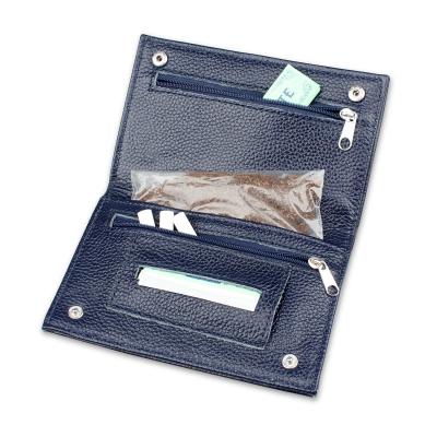 China Multifunctional Custom Genuine Leather Tobacco Pouch Bag For Tobacco Rolling Paper for sale