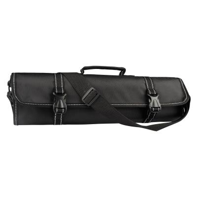 China Custom Large Capacity Chef's Knife Roll Bag 1080D Kitchen Knife Storage Bag with 10 Slots for sale