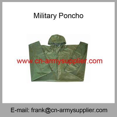 China Wholesale Cheap China Plain Color Polyester Oxford Nylon Military Poncho for sale