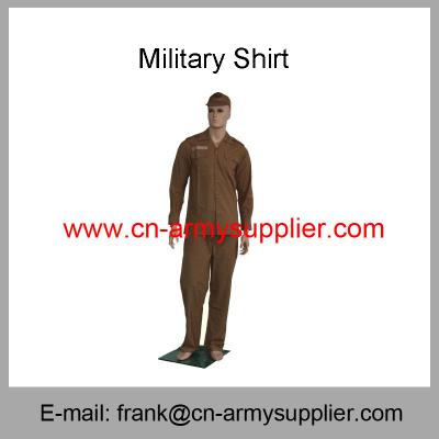 China Wholesale Cheap China Military Brown Wool T/R Army Police Officer Shirt for sale