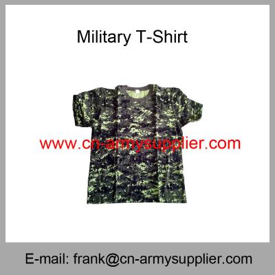 China Wholesale Cheap China Military Camouflage Cotton Round Collar Army T-Shirt for sale