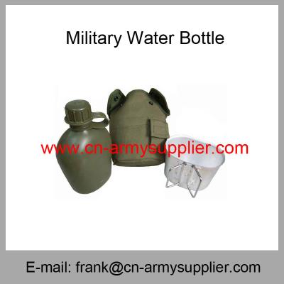 China Wholesale Cheap China Plastic Aluminum Military Water Bottle with Oxford Cover for sale