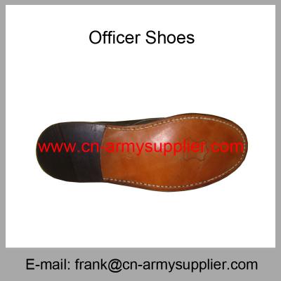 China Wholesale Cheap China Black Leather PU Cement Police Officer Shoes for sale