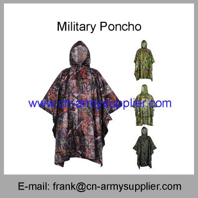 China Wholesale Cheap China Military Camouflage Polyester Army Police Poncho for sale