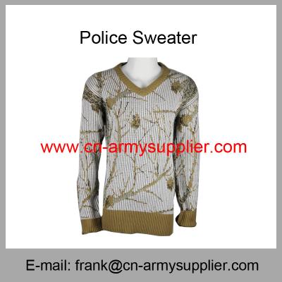 China Wholesale Cheap China Military Wool Acrylic Polyester Army Camo Police Cardigan for sale