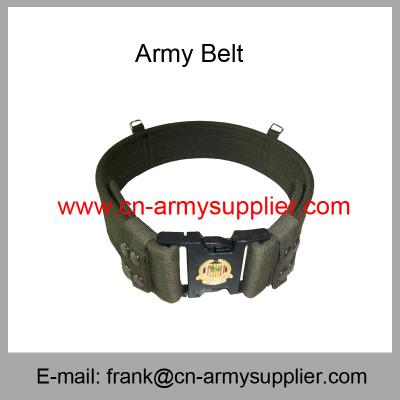 China Wholesale Cheap China Army Green Military Metal Bucklet Police Duty  Belt for sale