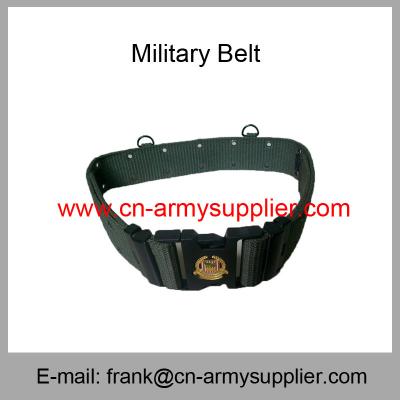 China Wholesale Cheap China Army PP Army Green Military Plastic Buckle Police Belt for sale