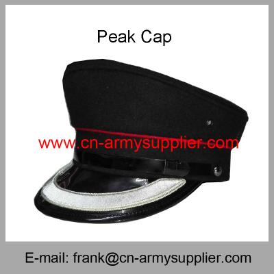 China Wholesale Cheap China Military Silver Thread Color Army Police Peak Service Cap for sale