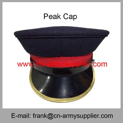 China Wholesale Cheap China Military Embroidery Color Army Police Peak Service Cap for sale