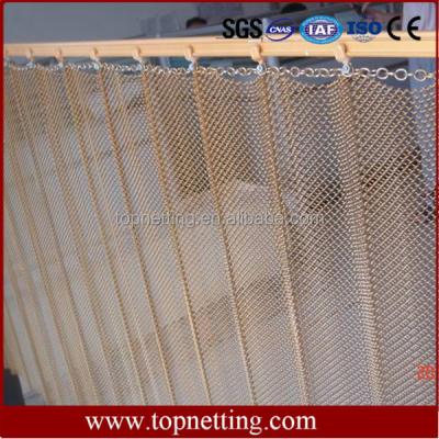 China Architectural Metal Mesh Curtain Drapery / Metal Mesh Shower Waterfall Coil Acid-Resisting Metal for sale