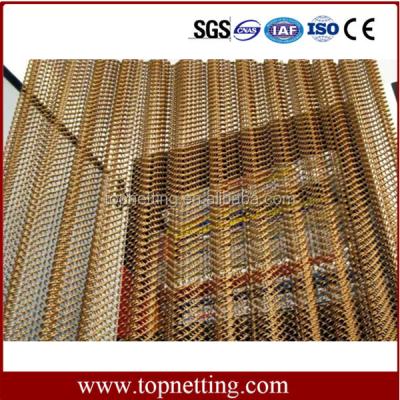 China Corrosion Resistance Metal Coil Drapery / Metal Woven Wire Mesh Curtains for sale