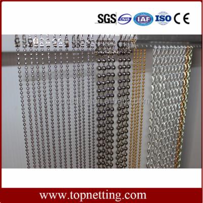 China Elegant Appearance Decorative Colorful Metal Ball Chain Beaded Curtains For Door for sale