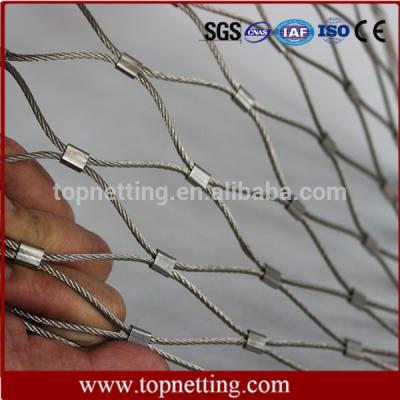 China Flexible Stainless Steel Wire Rope Mesh / Flexible Swimming Pool Fence for sale