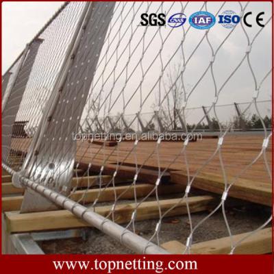 China Flexible Plain Weave Stainless Steel Cable Woven Knotted Mesh / Wire Rope Mesh for sale