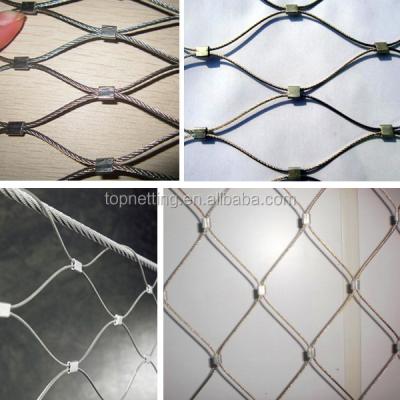 China Flexible Universal Cable Collars Stainless Steel Wire Rope Fence Mesh for sale