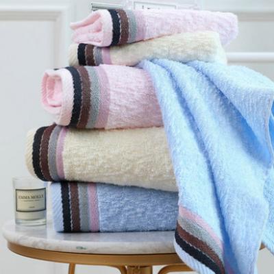 China QUICK DRY bamboo cotton bath yarn soft children and strong water men and women couple adults thickened large bath towel for sale