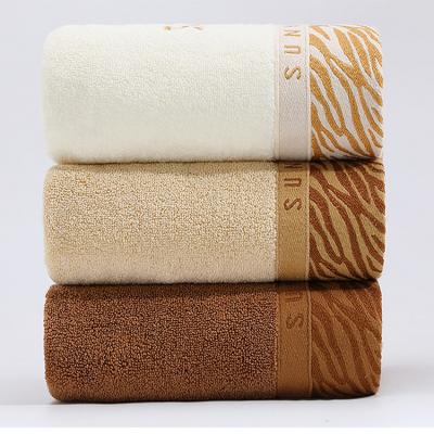 China Pure Adult Zebra Printing Couples Cotton Soft Extra Thick Bath Towel QUICK DRYING And Skin-friendly Absorbent for sale