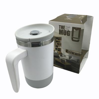 China Sustainable office coffee stainless steel cup with coffee grounds straining and handling in factory for sale