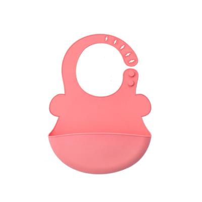 China Comfortable Easy Mop Clean Silicone Babies Toddler Bib Simple Basic Drinking Bibs for sale