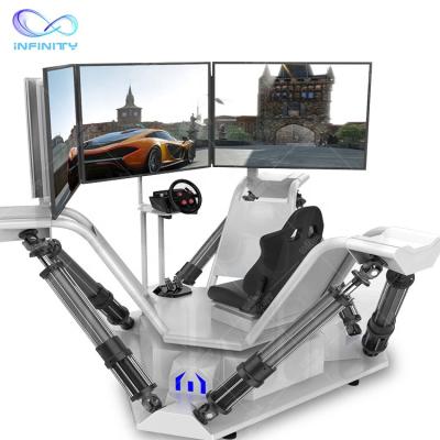 China Amusement park win money 6dof motion platform car racing simulator machine 3 screens F1 racing car for sale for sale