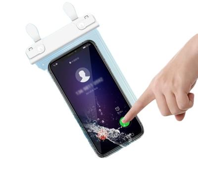 China PVC Recyclable Cute Plastic Waterproof Phone Case IPX8 Waterproof Swim Phone Bag for sale