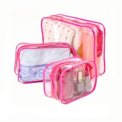 China Recyclable Eco Friendly Colorful Waterproof PVC Bag Toiletry Cosmetic Bags for sale