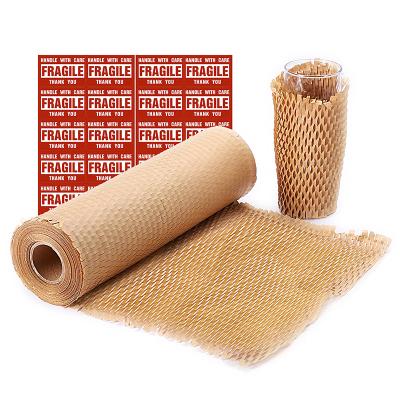 China Recyclable Biodegradable Uncoated Honeycomb Paper Damping Wrap In Protective Honeycomb Packaging Paper for sale