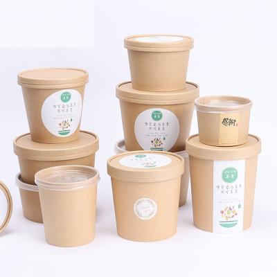 China Dongguan OEM ODM Disposable Paper Soup Manufacturer Disposable Cups Hot Sale Food Grade Takeaway Paper Cups Kraft Paper Cups for sale