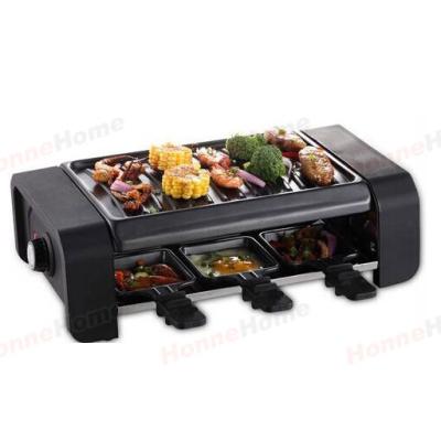 China Family BBQ 6 People BBQ Raclette Electric Powerful Non-stick Coating Grill for sale