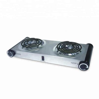 China Household Double Burners Stainless Steel Electric Powerful Hot Plate for sale