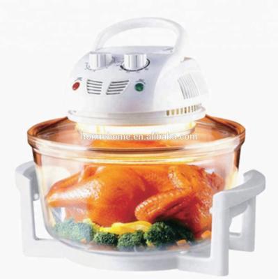 China Baking Machine Pot 12L Halogen Electric Convection Glass Oven for sale