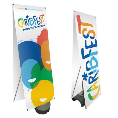 China Talking Retractable Adjustable Printing Outdoor Activities Custom X Banner Stand For Trade Show X Banner Stand for sale