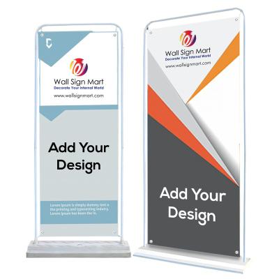 China Advertising Display 60x160cm 80x180cm Door Banner Display Stand Frame Poster Stand Advertising Banner Stand for sale