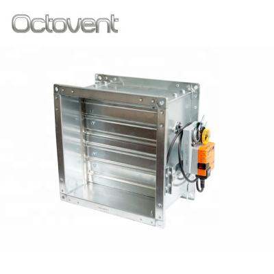 China Automatic Adjust Air Electric Split Leaves Motorized Air Volume Control Damper for sale