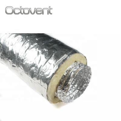 China Flexible Air Ventilation Insulated Aluminum Flexible Fiberglass Duct for sale