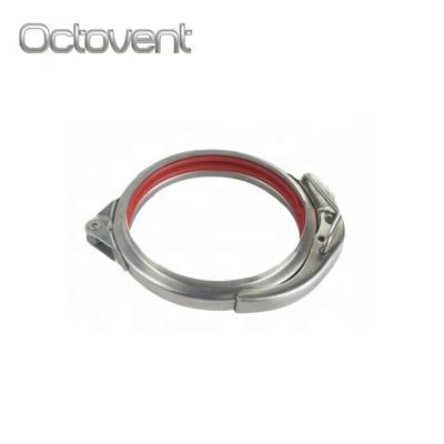 China Octovent Industrial Pedestal Clamps With Red Rubber Quick Lock Gaskets for sale