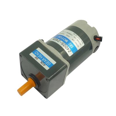 China 90mm 25w 12v 24v Totally Enclosed Low Speed ​​High Torque 5Nm Supr DC Gear Electric Motor for sale