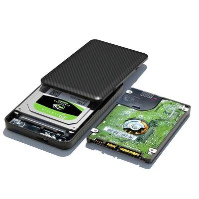 China Portable Hdd ABS Carbon Fiber External Storage USB 3.0 2.5 Inch Hard Disk Drive Adapter Enclosure for sale