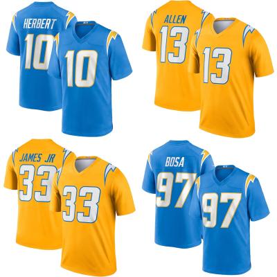 China The Charger s Team Uniform blue #10 Justin Herbert #13 Allen QUICK DRY city football nfl Los Angeles men's stitched tank top wholesale for sale