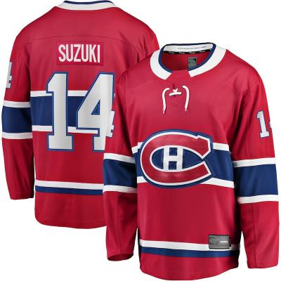 China Shirts & Wholesale Tops Ice Hockey Jersey Montreal City Stitched Sports Embroidery Mens Canadiens Red Wear #22 Caufield #6 Weber 14 Suzuki # for sale