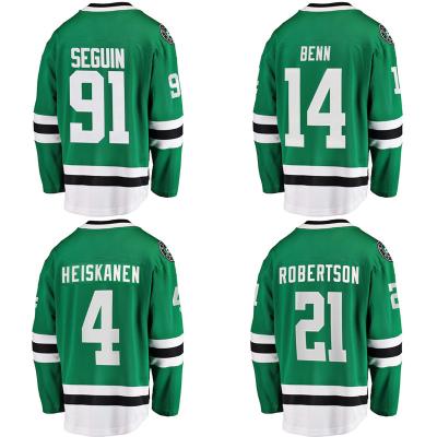 China Shirts & Complete Wholesale Green Team Uniform #91 Tyler Seguin #14 Jamie Benn Dallas City Stitched Men's Ice Hockey Stars Custom Made Cheap Tank Top for sale