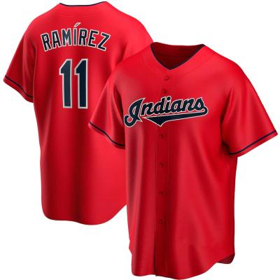 China Breathable Cheap Customize Cleveland City Baseball Jersey #12 Francisco Lindor #11 Jose Ramirez Indian Home Player Name Mens Uniform for sale