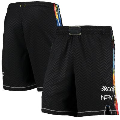 China Cheap Men's Brookly n Nets Shorts #7 Kevin Durant #11 Kyrie Irving Black High Quality Embroidered Basketball Uniform QUICK DRY for sale