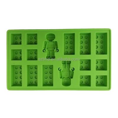 China New product viable silicone ice cube trays& chocolate building mold for sale