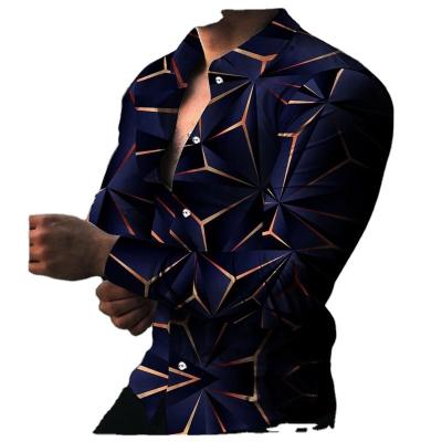 China Men's Long Sleeve Shirts Anti-Shrink Printed Men's Shirts Casual Cardigan Men's Shirts for sale