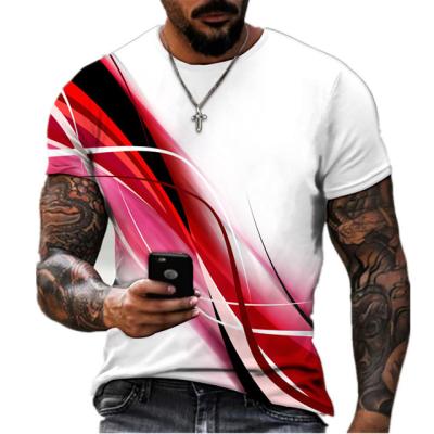 China Anti-wrinkle cool men's T-shirt export Amazon summer popular boys' shorts sleeved top fashion casual personality for sale