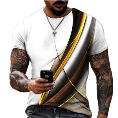 China Anti-wrinkle cool men's T-shirt export Amazon summer popular boys' shorts sleeved top fashion casual personality for sale